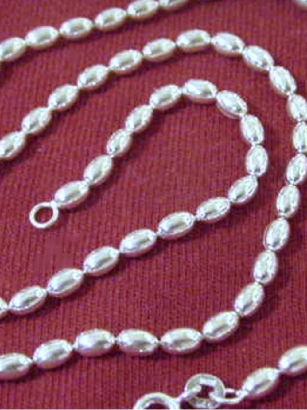 Silver Bead Link Necklace - Women's Jewelry